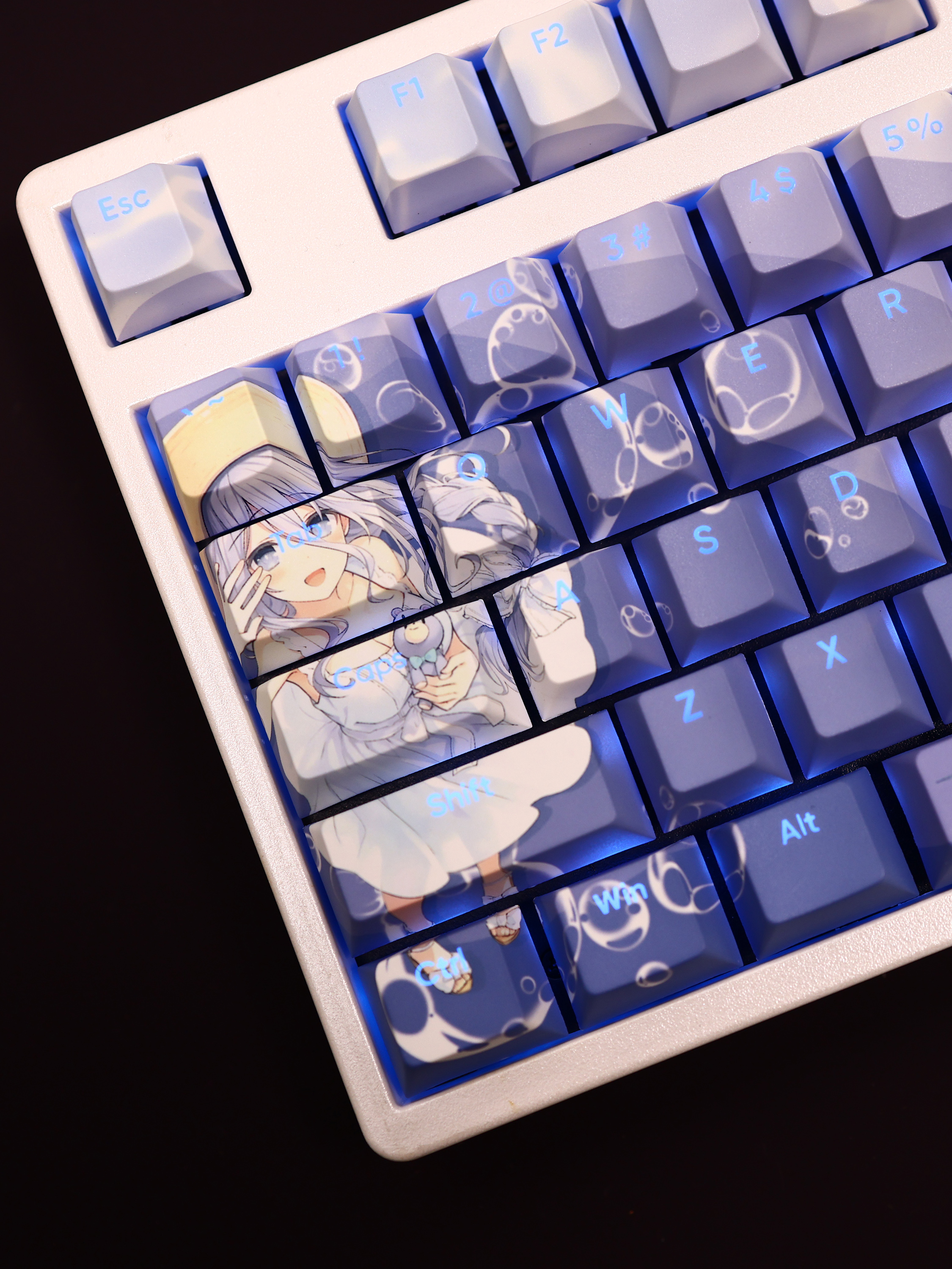 約會大作戰崇宮澪透光RGB108鍵標準配列衛星軸鍵帽-ZUIHANG SHOP