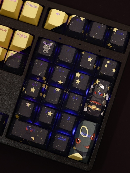 月亮伊布透光RGB108鍵標準配列衛星軸鍵帽