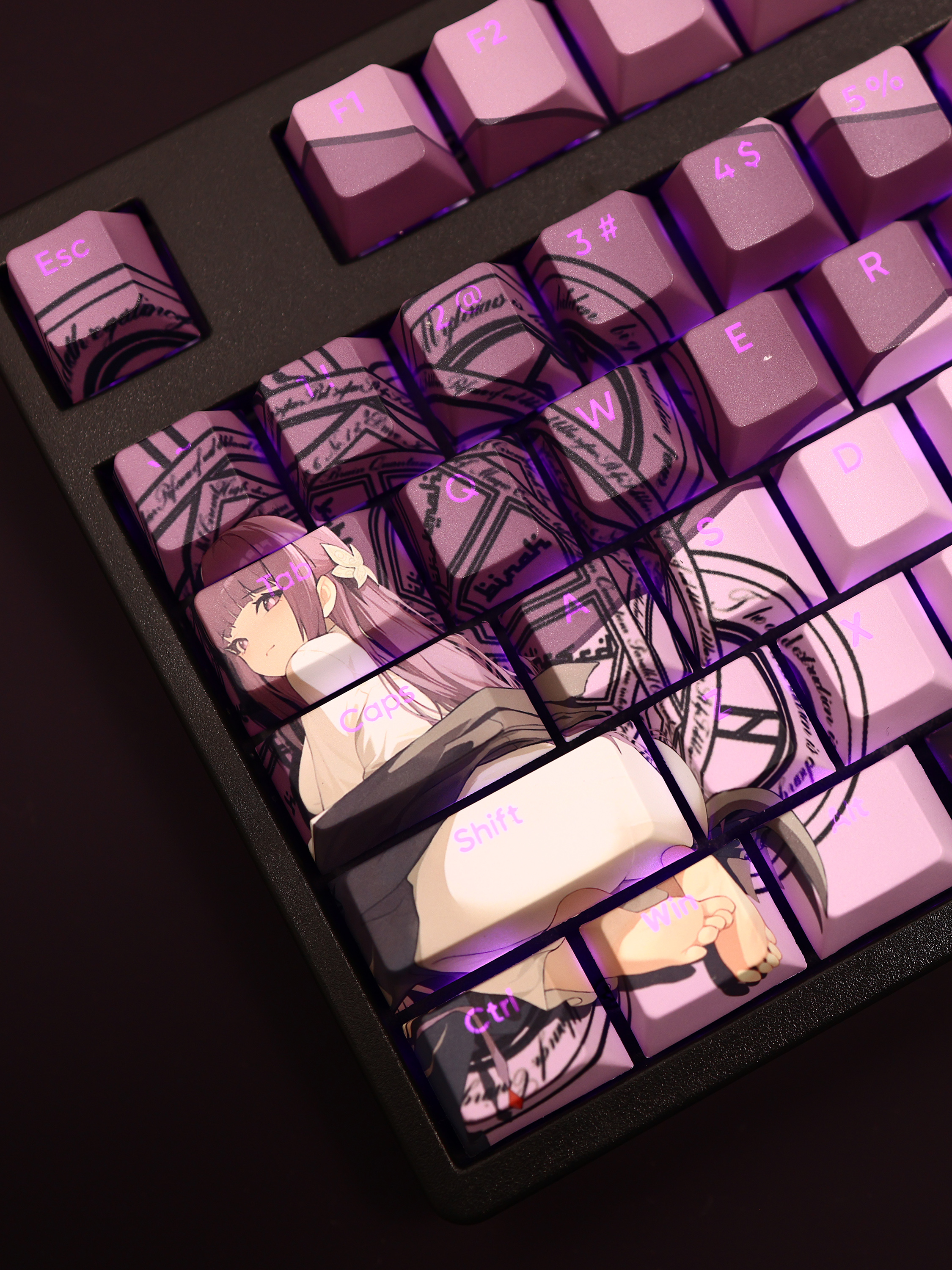 葬送的芙莉蓮菲倫透光RGB108鍵標準配列衛星軸鍵帽-ZUIHANG SHOP