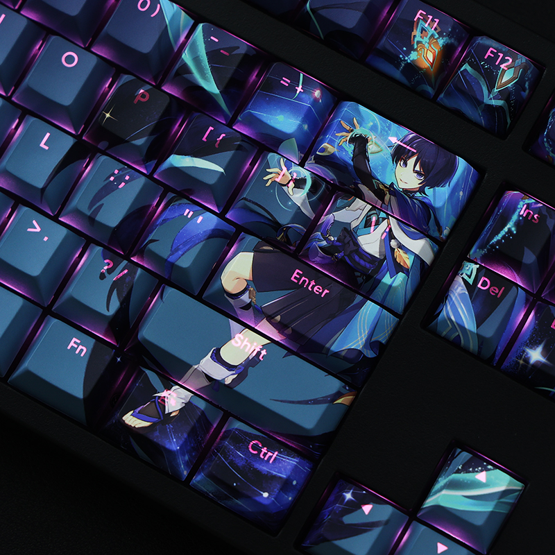原神散兵透光RGB108鍵標準配列衛星軸鍵帽-ZUIHANG SHOP