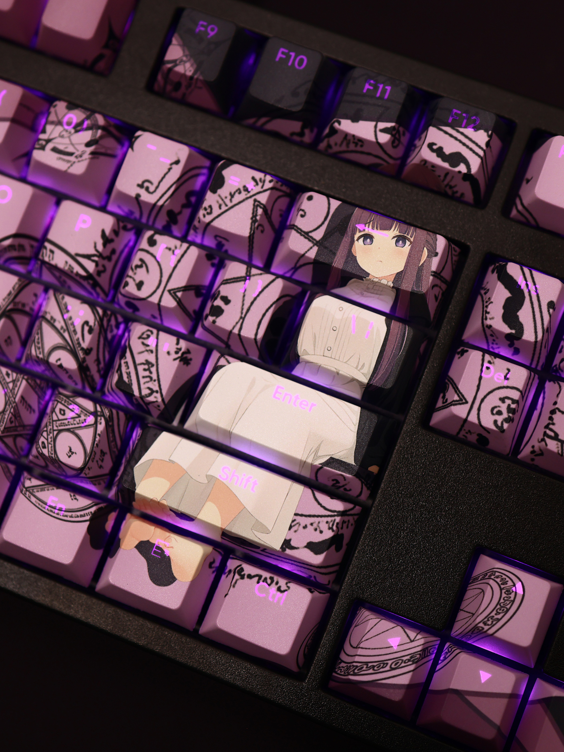 葬送的芙莉蓮菲倫透光RGB108鍵標準配列衛星軸鍵帽-ZUIHANG SHOP