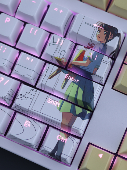 鈴芽之旅透光RGB108鍵標準配列衛星軸鍵帽-ZUIHANG SHOP