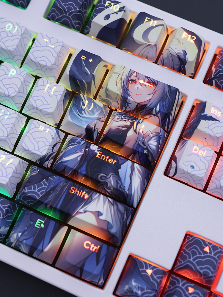 鏡流透光RGB108鍵標準配列衛星軸鍵帽-ZUIHANG SHOP