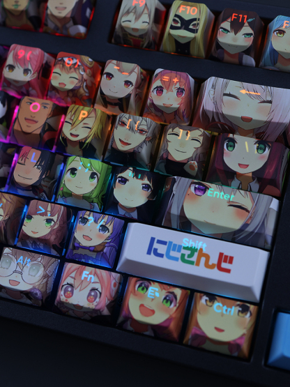 彩虹社全角色透光RGB108鍵標準配列衛星軸鍵帽-ZUIHANG SHOP