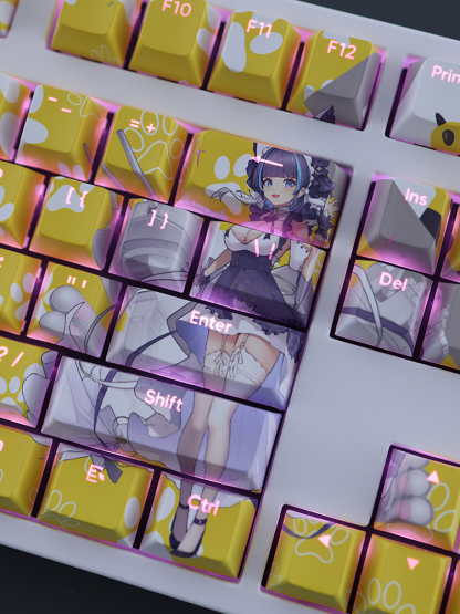 柴郡碧藍航線透光RGB108鍵標準配列衛星軸鍵帽-ZUIHANG SHOP