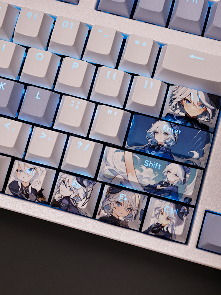 原神芙寧娜透光RGB108鍵標準配列衛星軸鍵帽-ZUIHANG SHOP