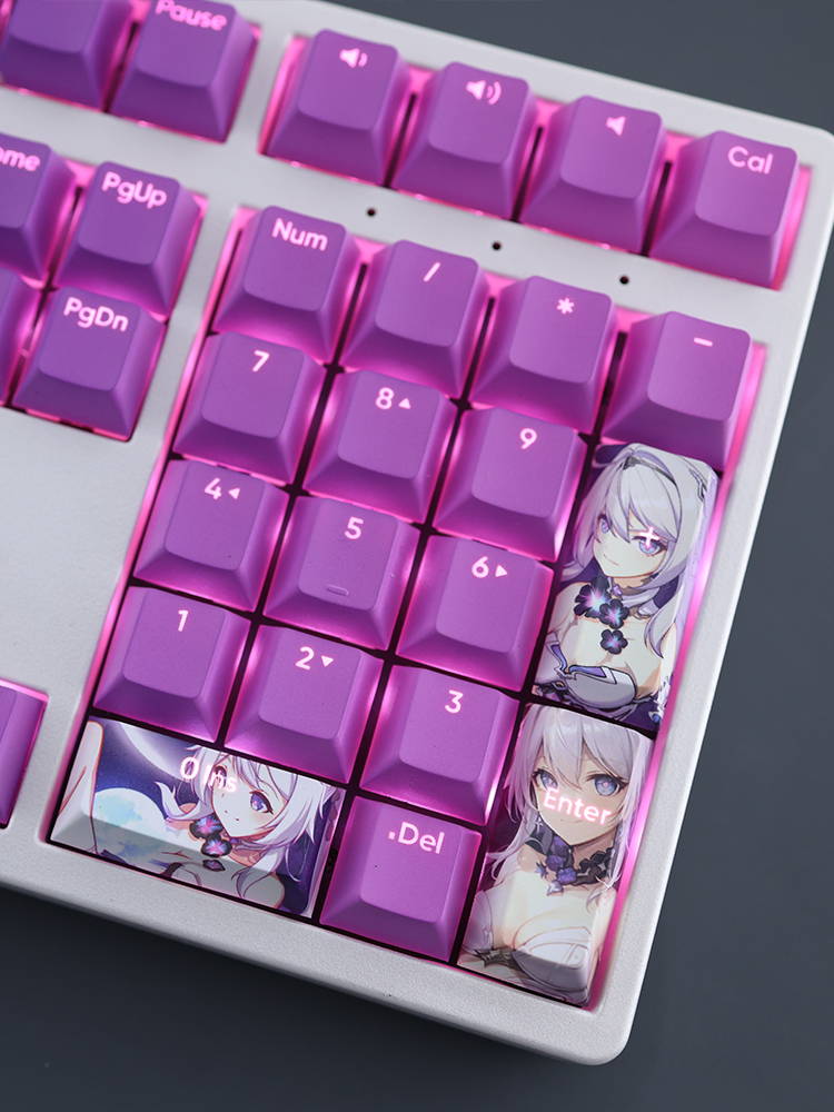 終焉之律者琪亞娜透光RGB108鍵標準配列衛星軸鍵帽-ZUIHANG SHOP