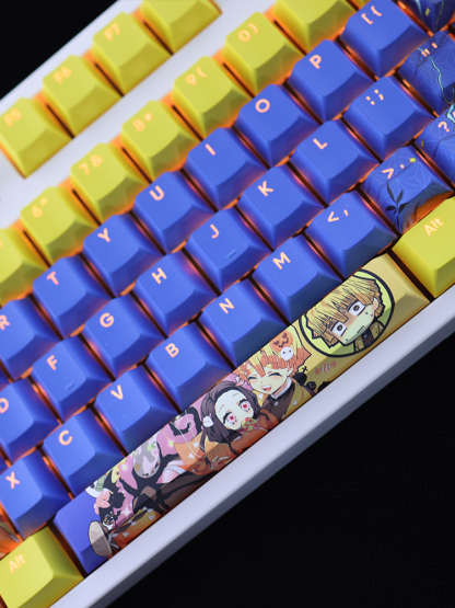 我妻善逸鬼滅之刃透光RGB108鍵標準配列衛星軸鍵帽-ZUIHANG SHOP