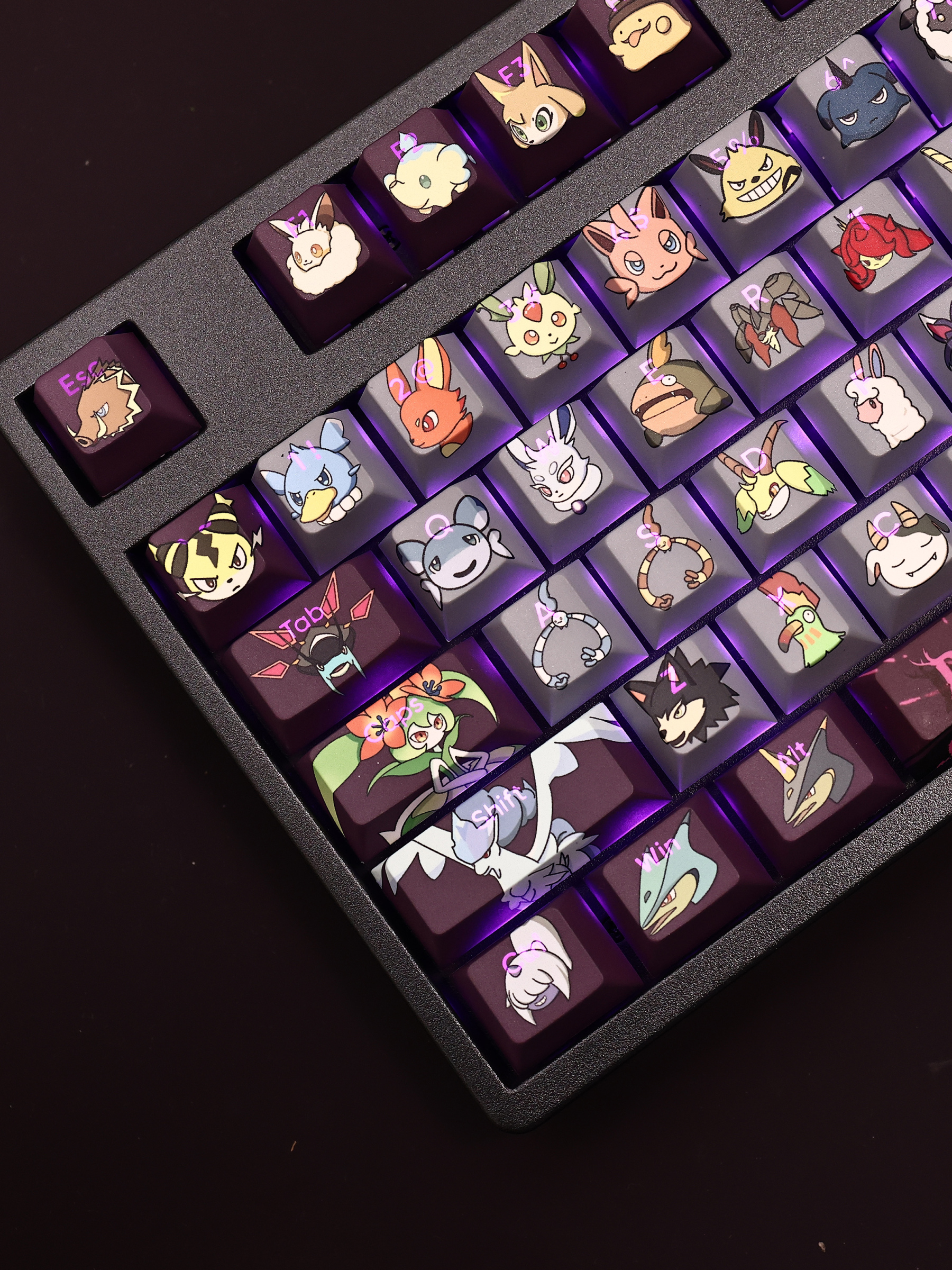 幻獸帕魯全圖鑑角色透光RGB108鍵標準配列衛星軸鍵帽-ZUIHANG SHOP