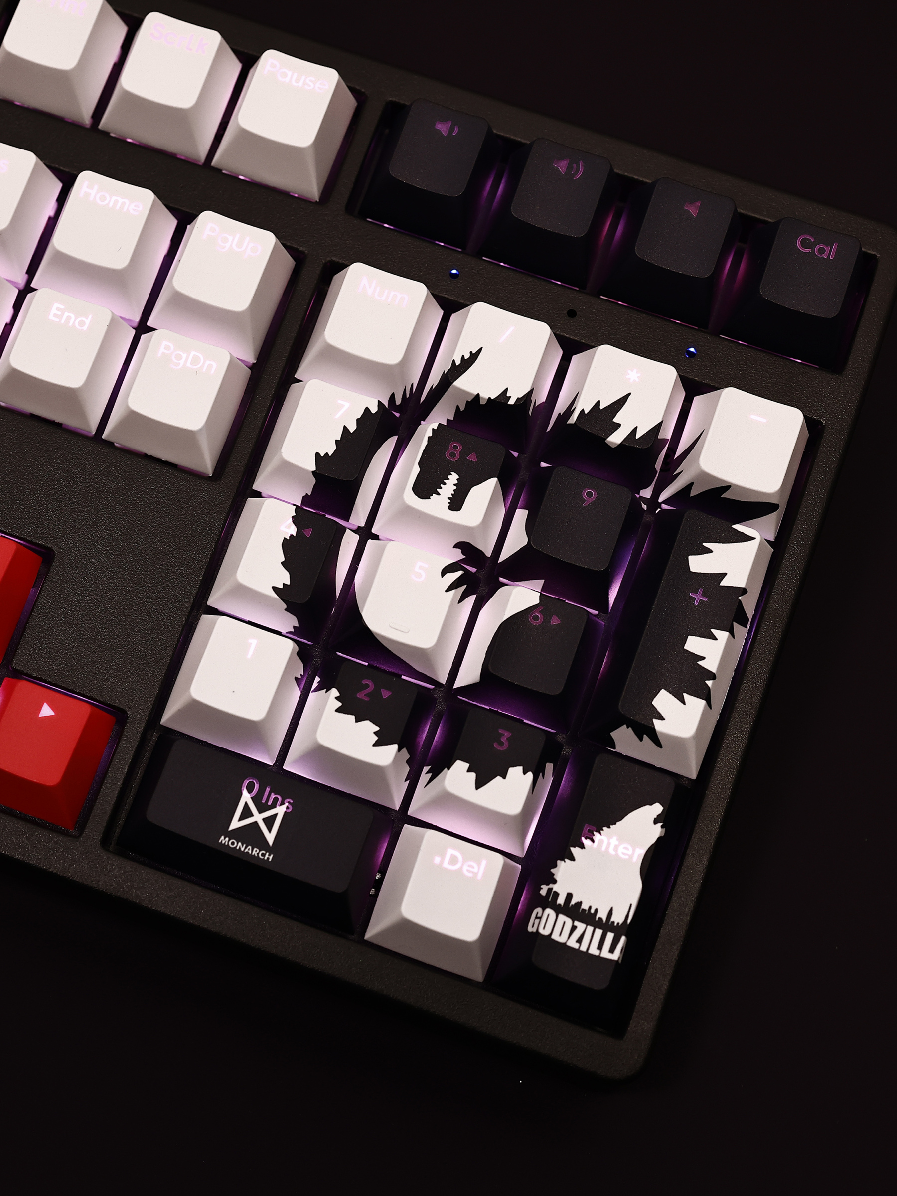 哥吉拉怪獸之王透光RGB108鍵標準配列衛星軸鍵帽-ZUIHANG SHOP