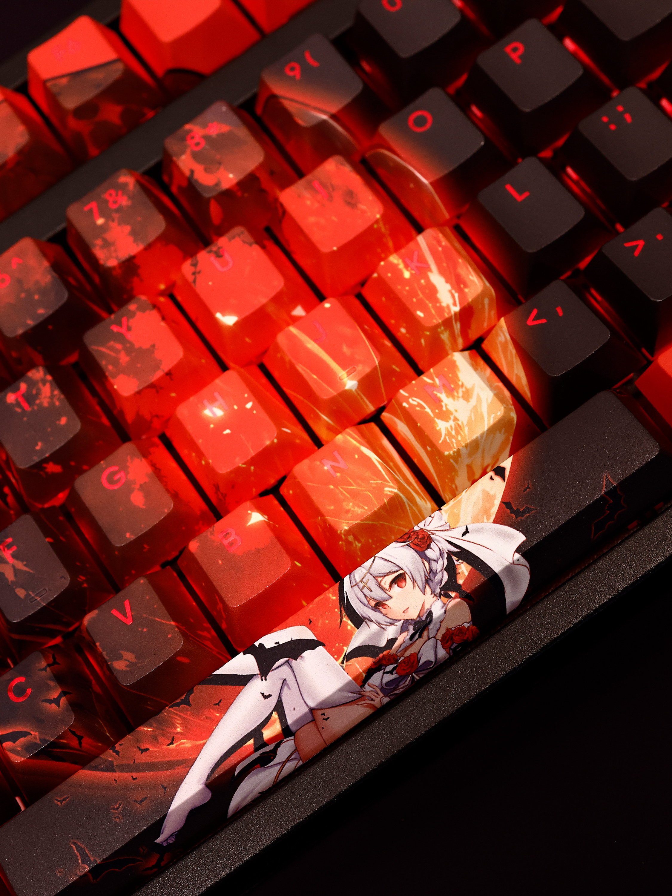 月下誓約德麗莎透光RGB108鍵標準配列衛星軸鍵帽-ZUIHANG SHOP