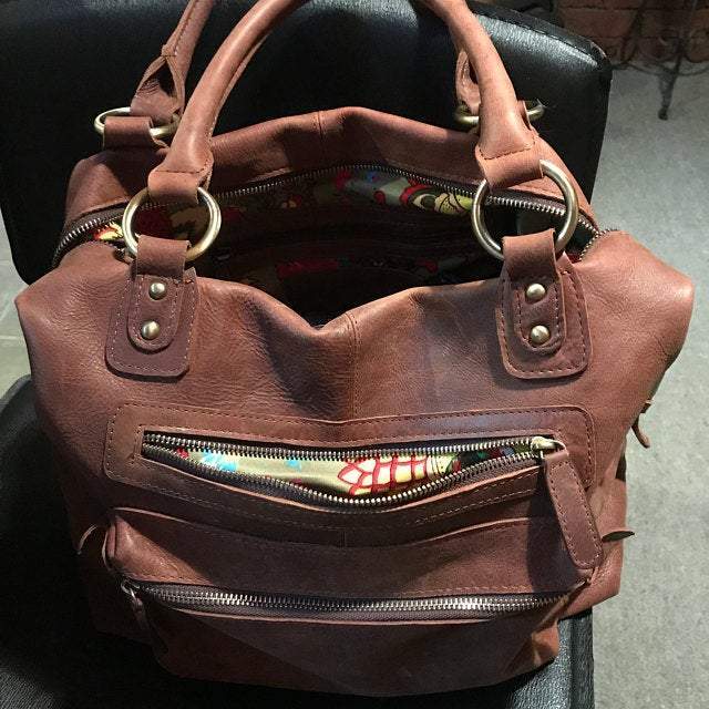 Retro Oil Leather Wax Single Shoulder Slung Woman Bag mySite