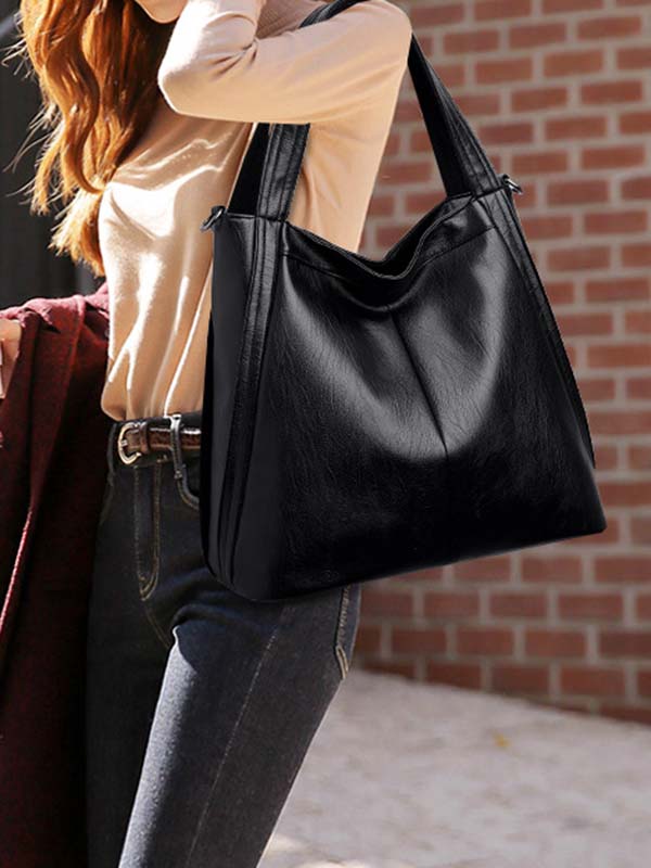 Ladies Fashion Retro Soft Leather All-match Shoulder Bag mySite