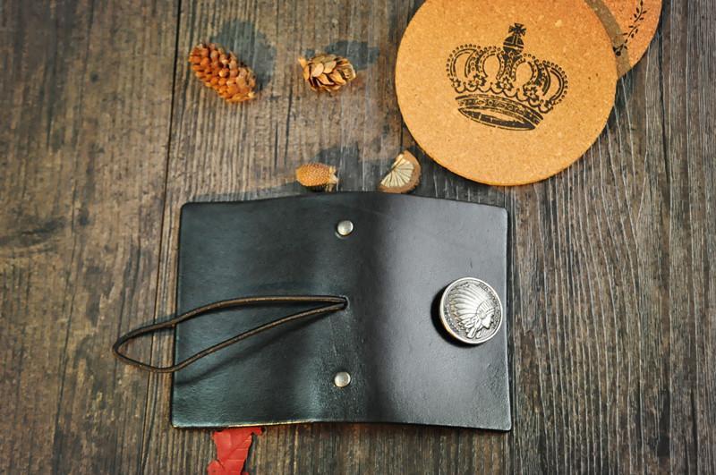 Original leather small card bag, retro vegetable tanned leather Indian head multi-card bag mySite