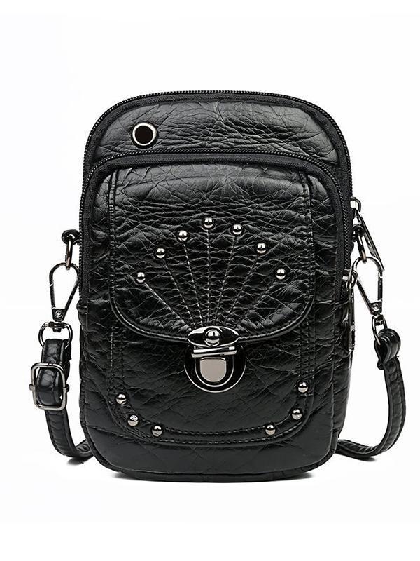 STUDDED WASHED LEATHER MINI CROSSBODY BAG mySite