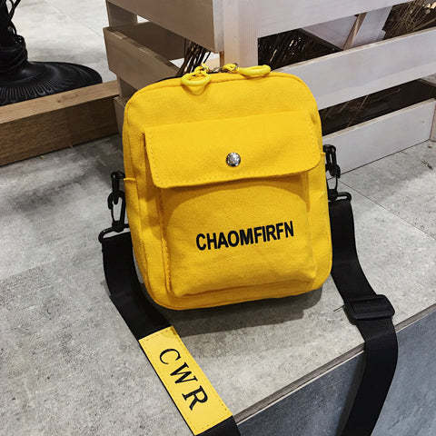 Ladies Canvas Letter Crossbody Bag mySite