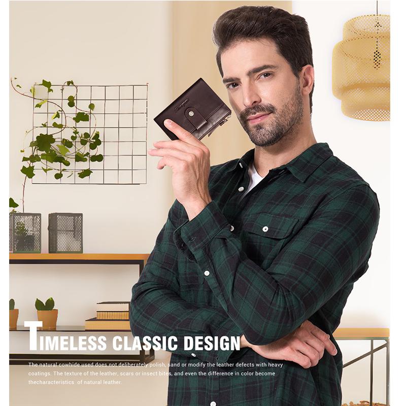 RFID Genuine Leather Men's 6 Card Wallet mySite