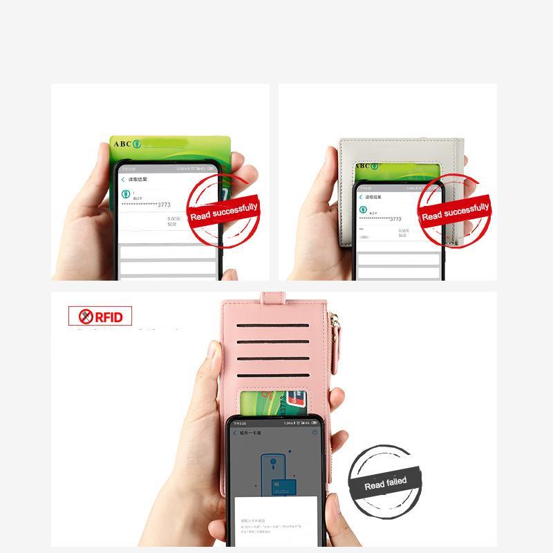 Anti-demagnetization NFC shielding card holder Multi-card position wallet mySite