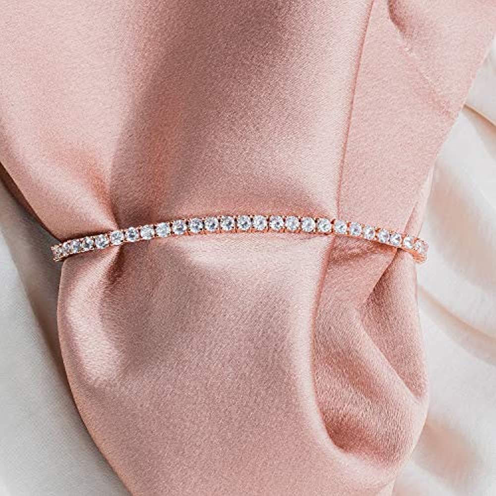 14K Gold Plated 3mm Cubic Zirconia Classic Tennis Bracelet for Women Girl 6.5-7.5 Inch Dropshipping Dainty Jewellery Hip Hop