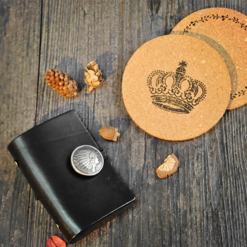 Original leather small card bag, retro vegetable tanned leather Indian head multi-card bag mySite