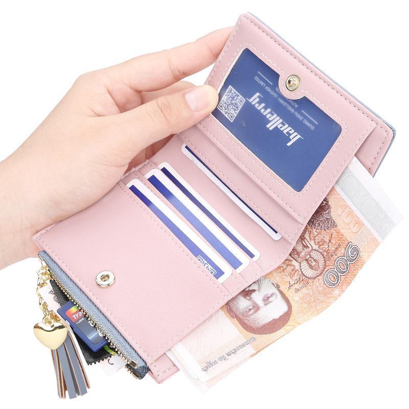 Ladies Short Stitching Color Wallet mySite