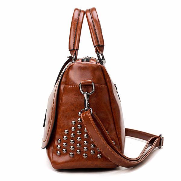 Ladies Soft Leather Fashion All-match Messenger Bag mySite