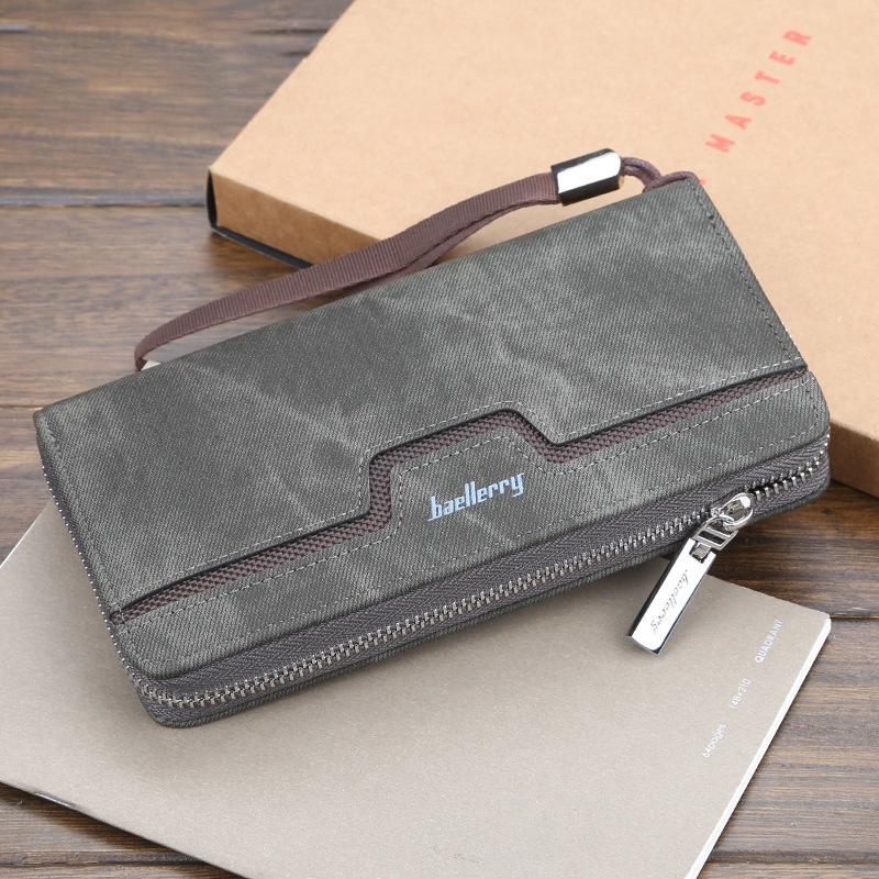 Men's long zipper wallet mySite