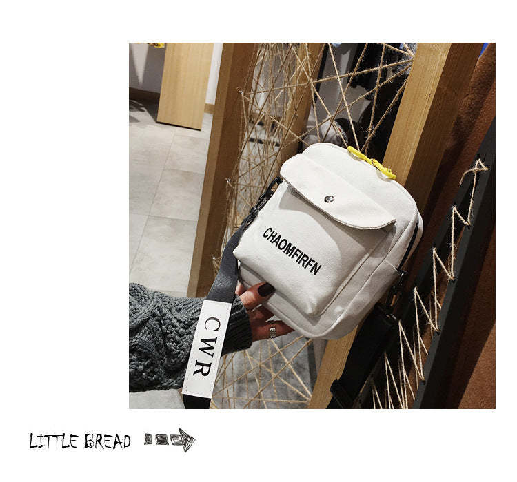 Ladies Canvas Letter Crossbody Bag mySite