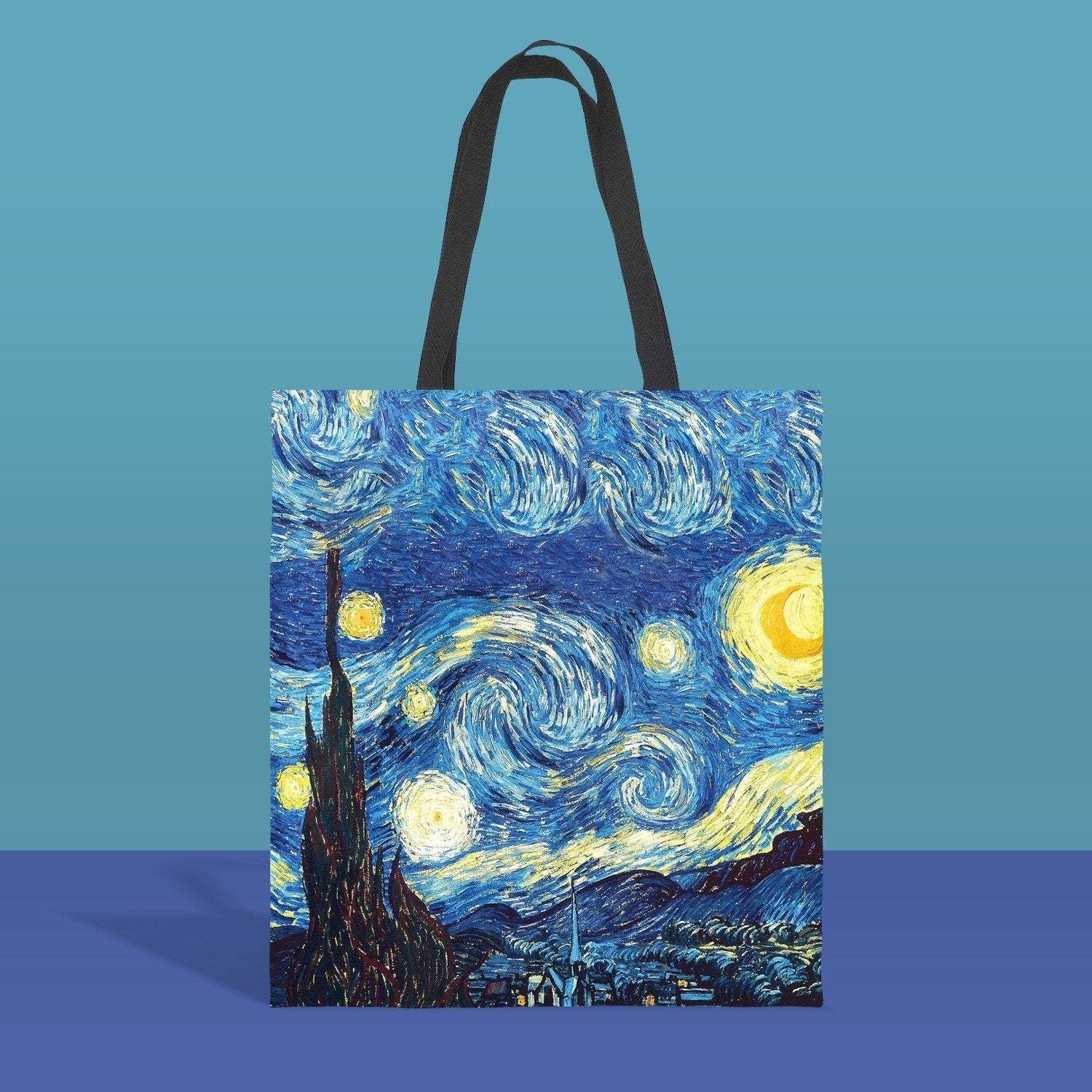 Van Gogh starry sky canvas tote bag mySite