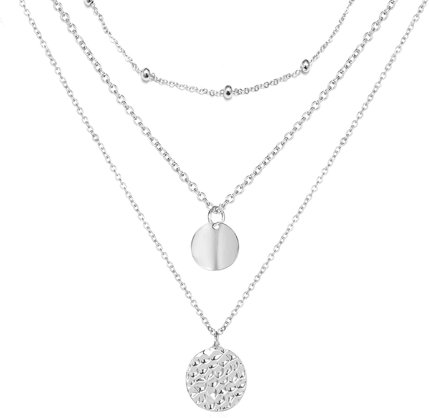 Bohemian Coin Multilayer Necklace Retro Layered Handmade Woman Choker Collar Necklace Jewelry Gift for Her