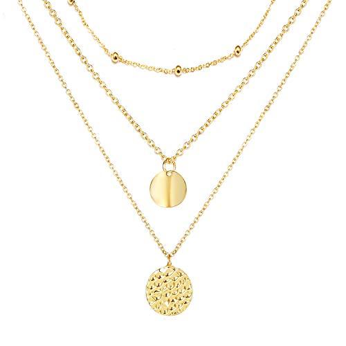 Bohemian Coin Multilayer Necklace Retro Layered Handmade Woman Choker Collar Necklace Jewelry Gift for Her