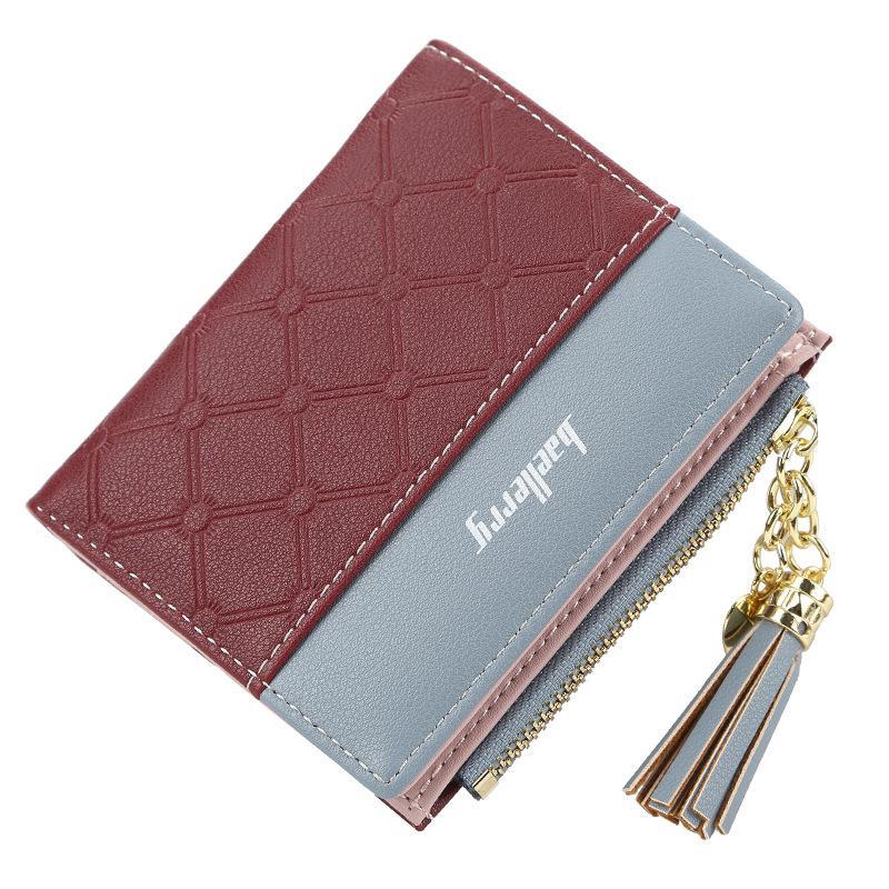 Ladies Short Stitching Color Wallet mySite