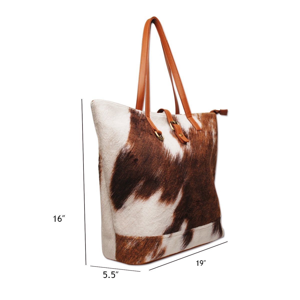 PU cotton plush super soft cow pattern three-piece makeup hand-held one-shoulder handbag mySite