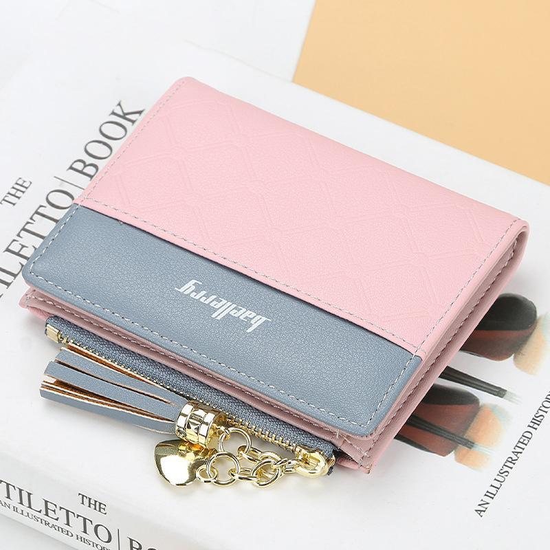 Ladies Short Stitching Color Wallet mySite