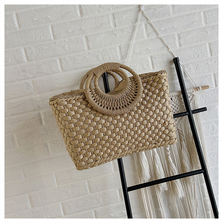 Ladies straw bohemian vacation beach bag mySite