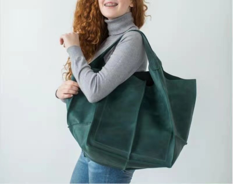 Oil Wax Leather Large Capacity Tote Bag mySite