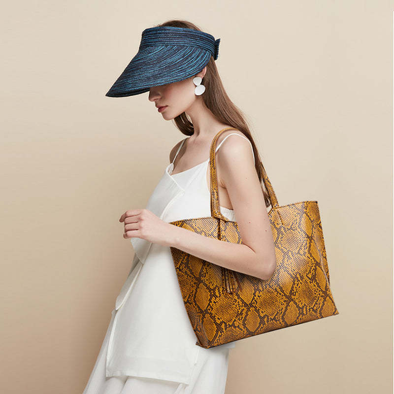 Fashion Snake Print Large Capacity Tote Bag Shoulder Bag mySite