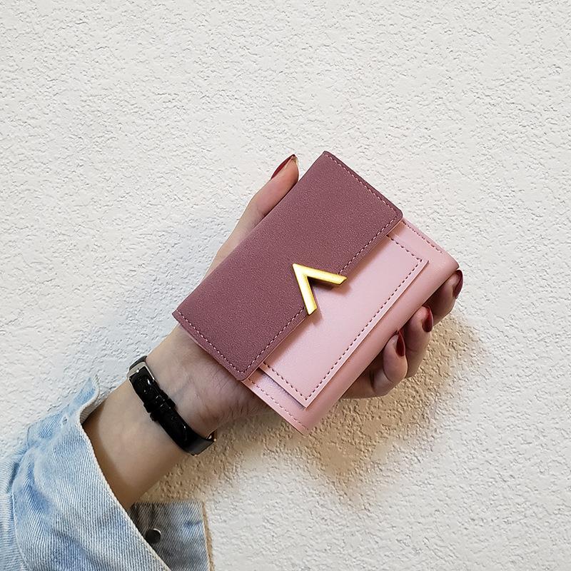 Women's fashion simple short all-match wallet mySite