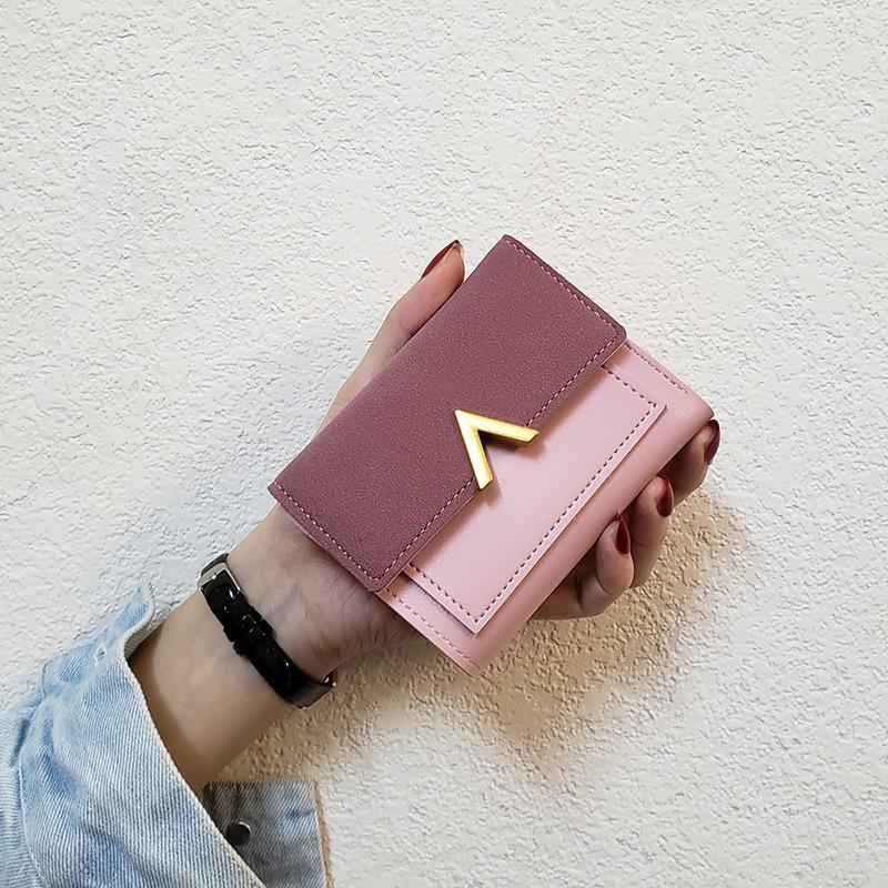 Women's fashion simple short all-match wallet mySite