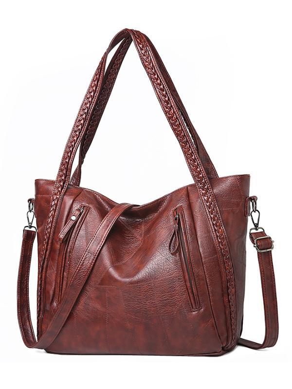 Vintage Braid Accent Multifunctional Tote Bag mySite