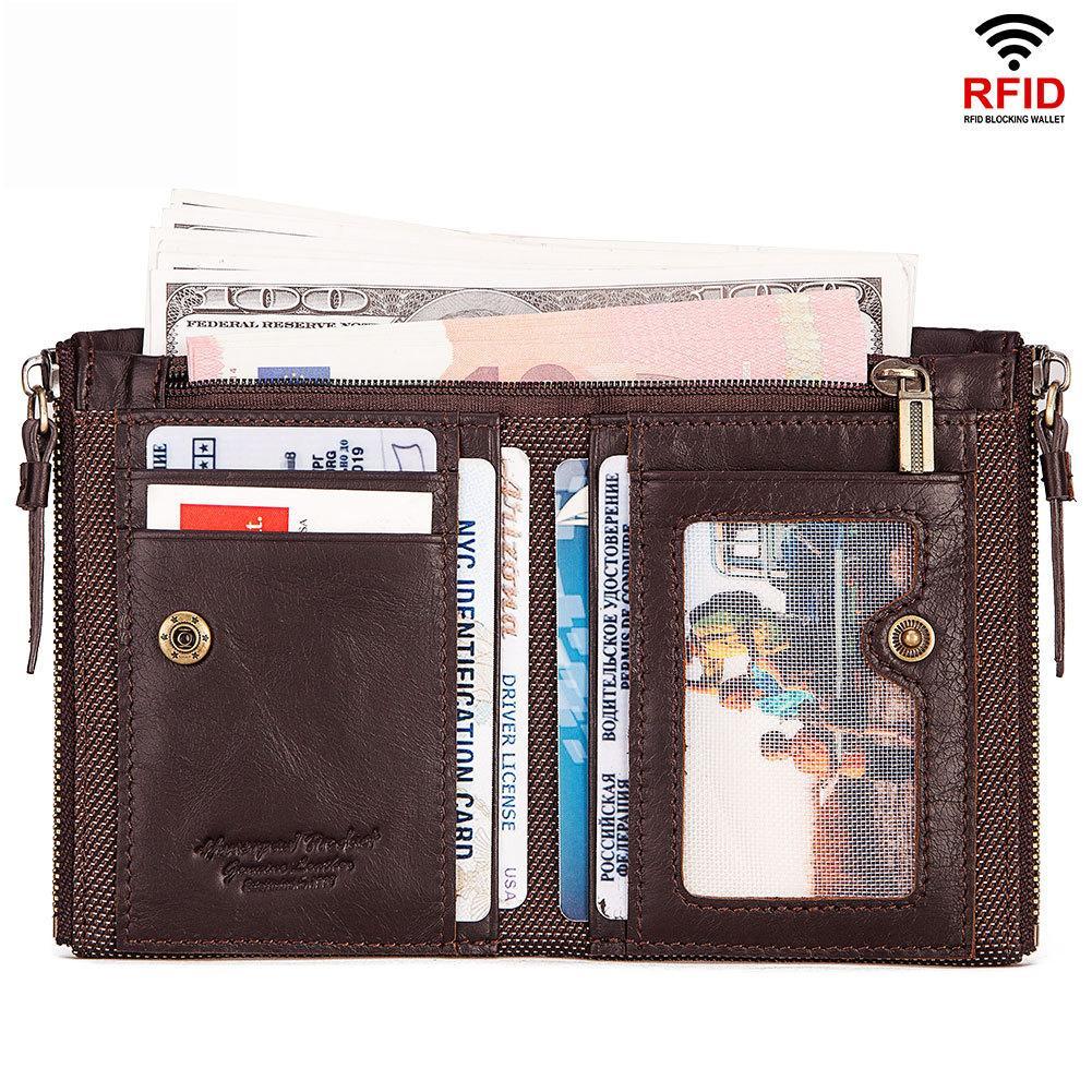 RFID Genuine Leather Men's 6 Card Wallet mySite