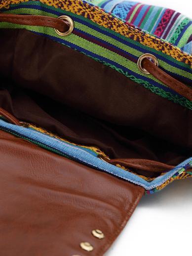 Ladies ethnic cloth bag casual fashion tassel backpack mySite