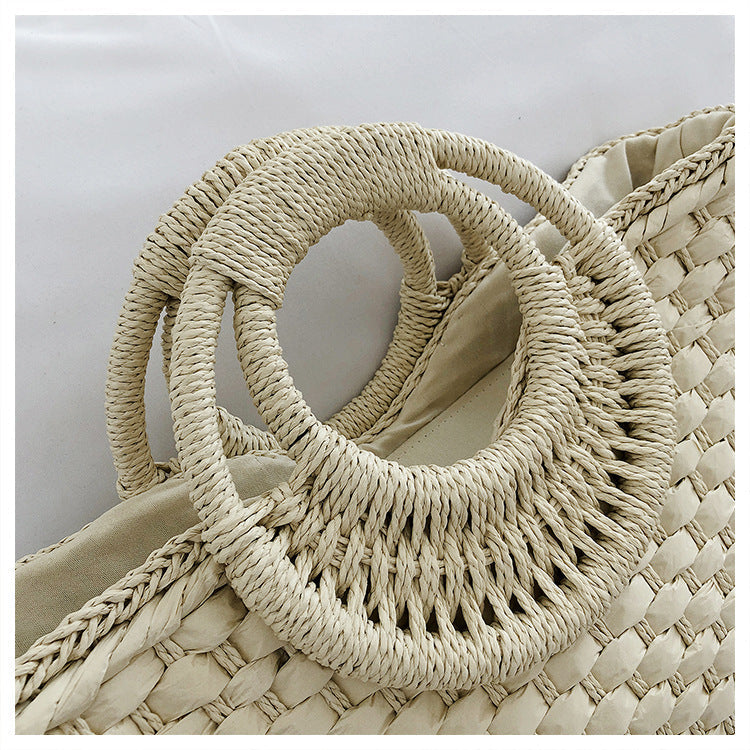 Ladies straw bohemian vacation beach bag mySite