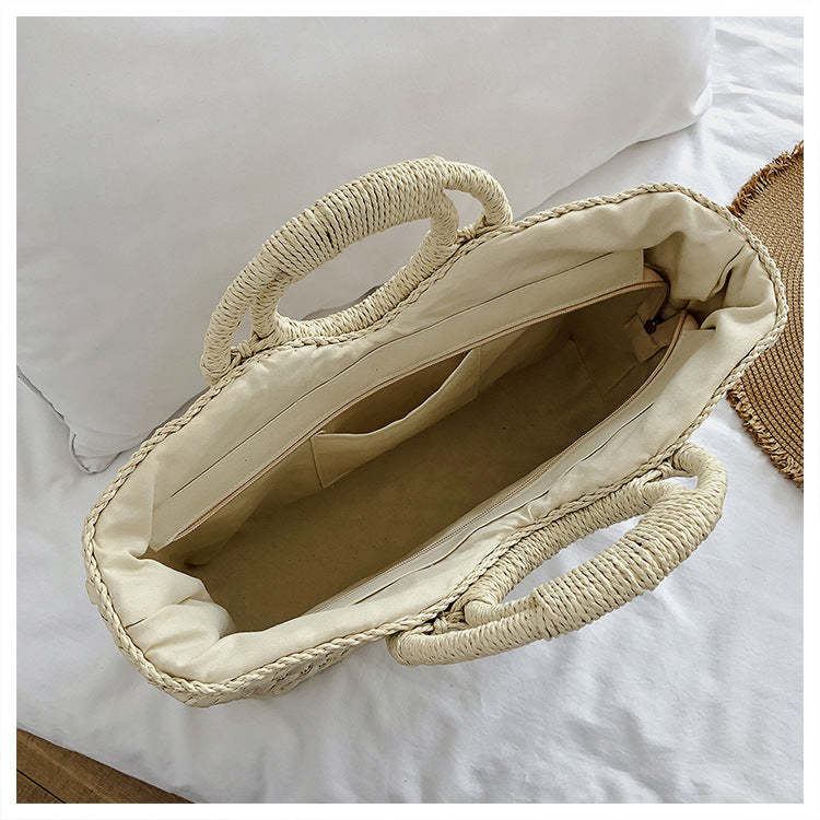 Ladies straw bohemian vacation beach bag mySite