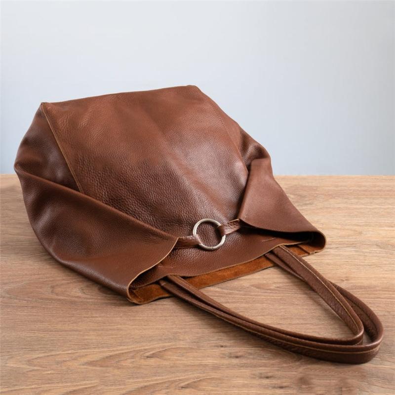 Oil Wax Leather Large Capacity Tote Bag mySite