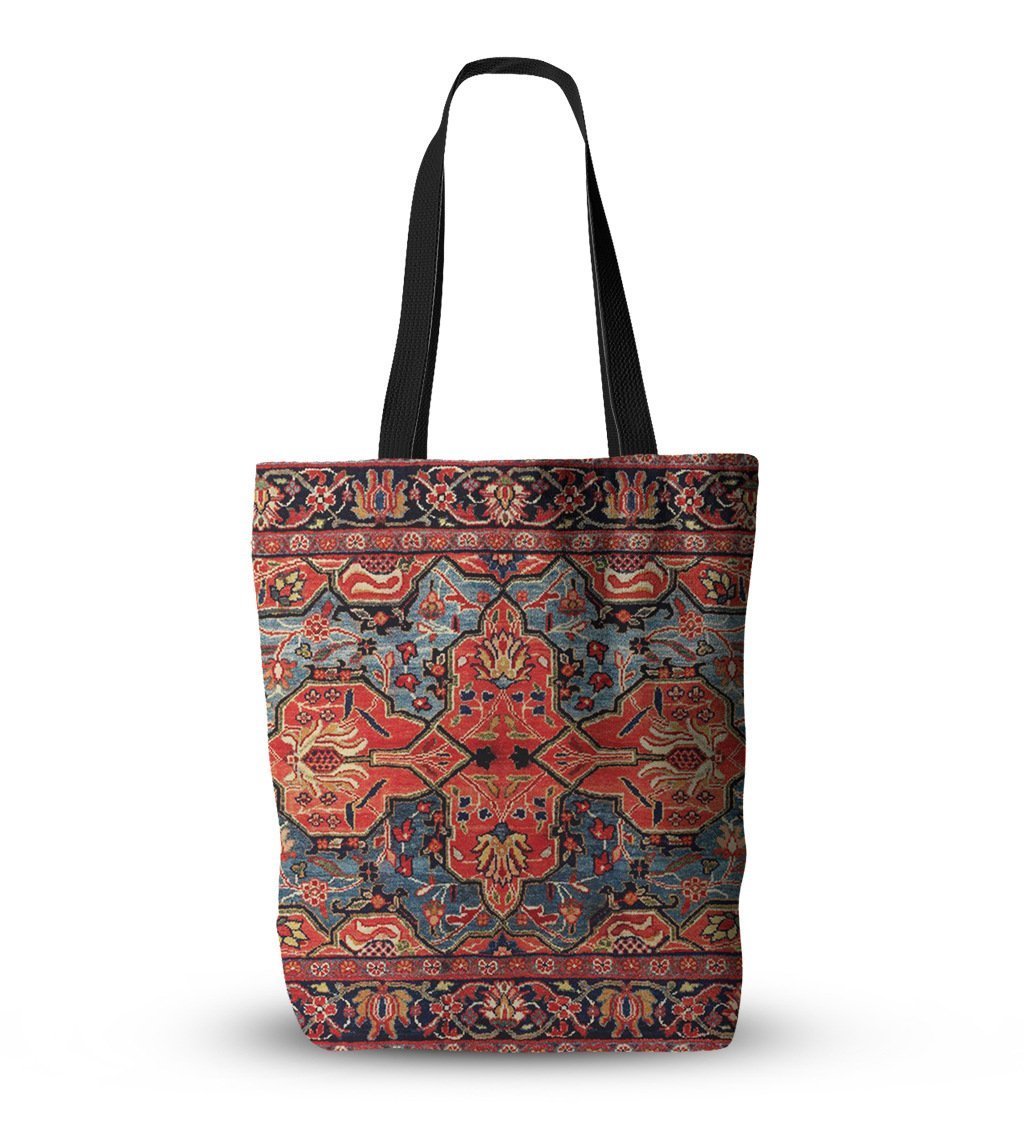 Bohemian ethnic style one-shoulder canvas shopping bag mySite