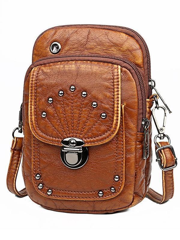STUDDED WASHED LEATHER MINI CROSSBODY BAG mySite