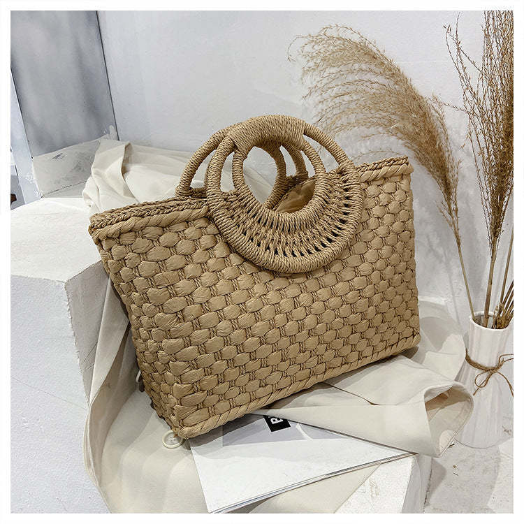 Ladies straw bohemian vacation beach bag mySite