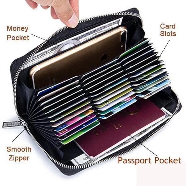 RFID Genuine Leather Card Wallet mySite
