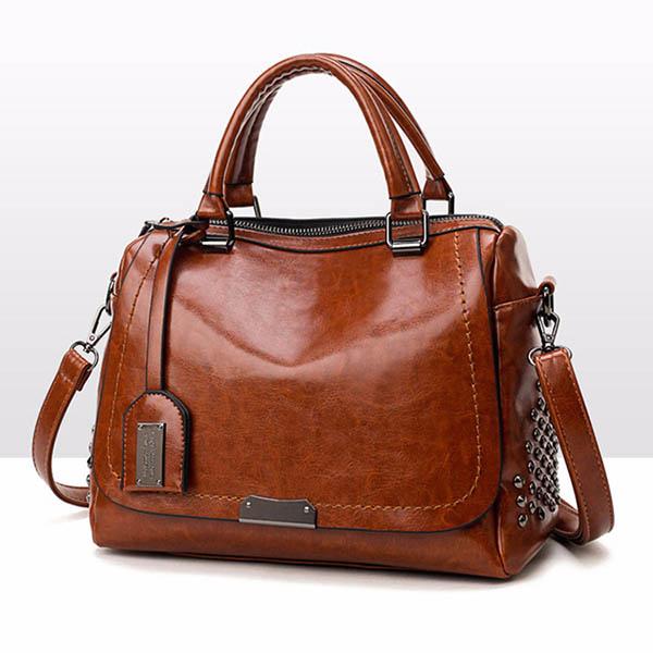 Ladies Soft Leather Fashion All-match Messenger Bag mySite